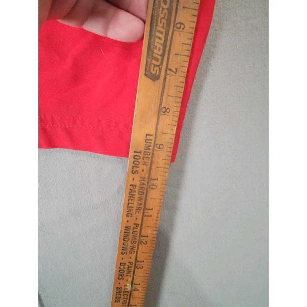 Speedo Swim Trunks Mens XL Red Board Shorts Volley Mesh Lined Cargo Pocket
